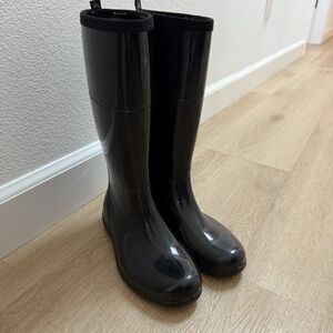 Kamik Heidi Rain Boots Black Waterproof Minimalist Vegan Wellies Canada 7